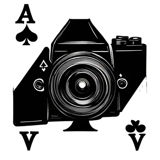 Jack Of Spades Card With Camera To The Side
