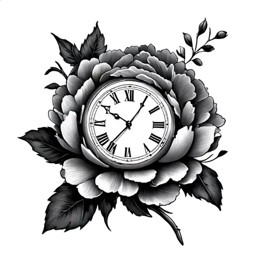 Peony And Clock