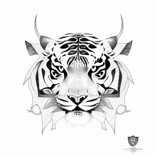 Tribal Tiger Above Newcastleutd Badge