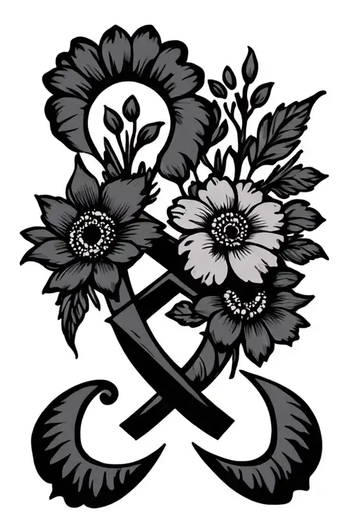 Sexual Assault Symbol With Flowers