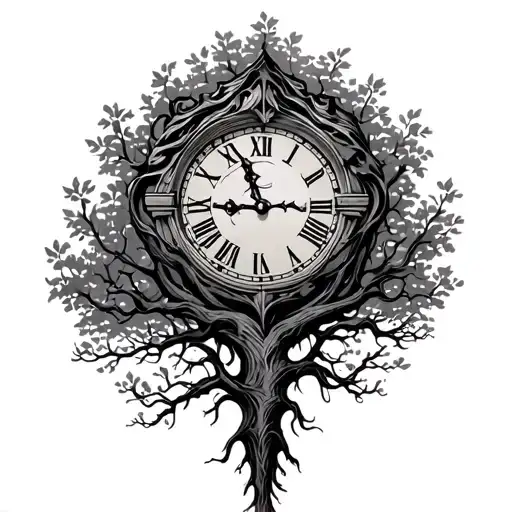 Tree With A Clock Face
