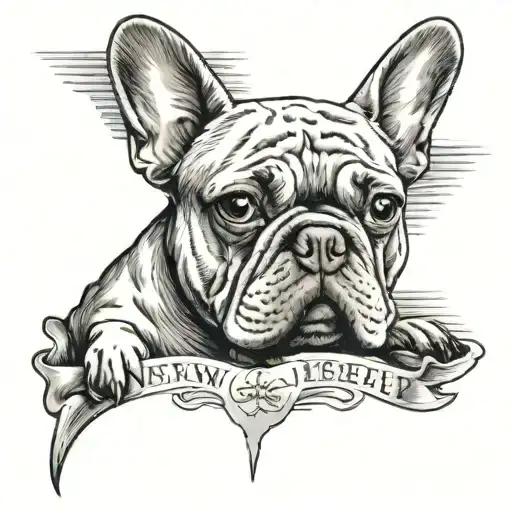 New Jersey State With Beach And French Bulldog