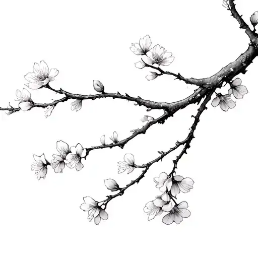 Cherry Blossom Tree Branch