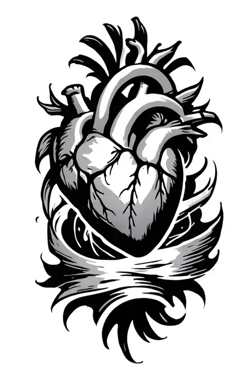 Heart And Protection Symbol