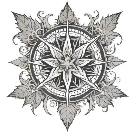 Cannabis Mandala Gothic American Gangster