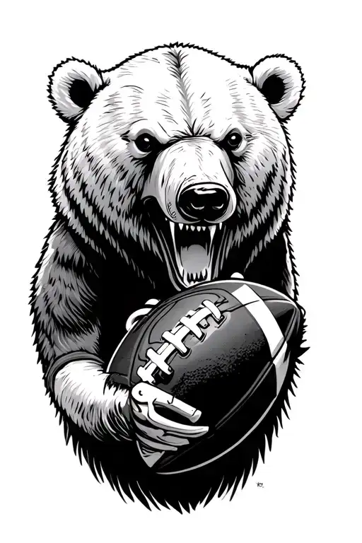 American Football And A A Scary Polarbear