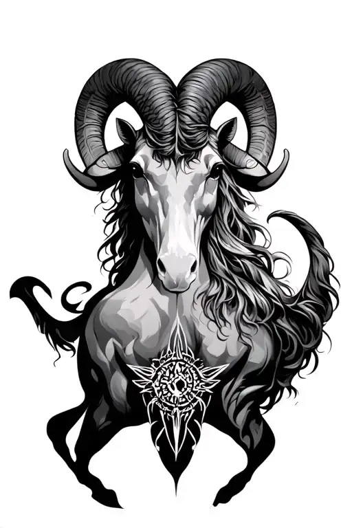 Aries And Sagittarius Back Piece