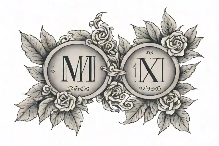 Two Roman Numeral Dates Blended Together