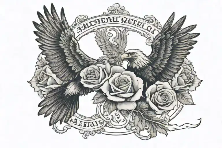 Mcconnell In Western Font And Pistols Crossing Each Other With Roses And Eagle Feathers