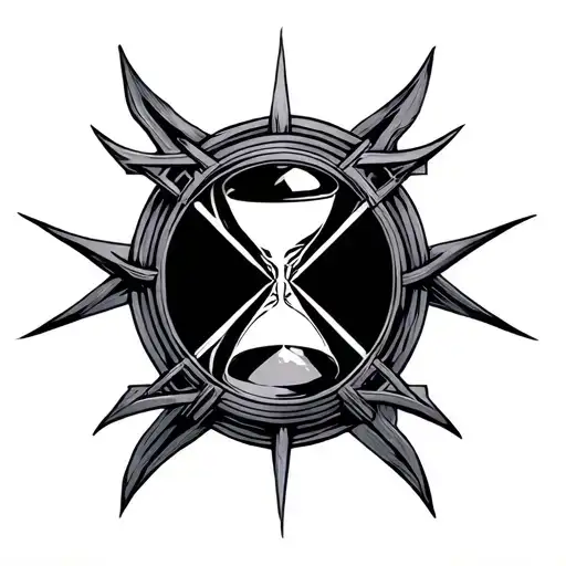 Simple Cyber Sigilism Hourglass