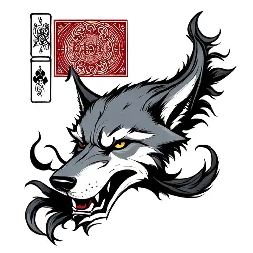 Hannya Saw Nothing Heard Nothing Said Nothing Wolf Play Poker
