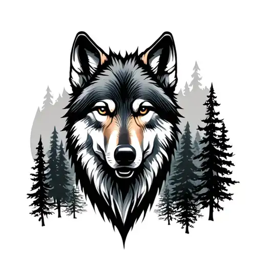 Wolf And Forest