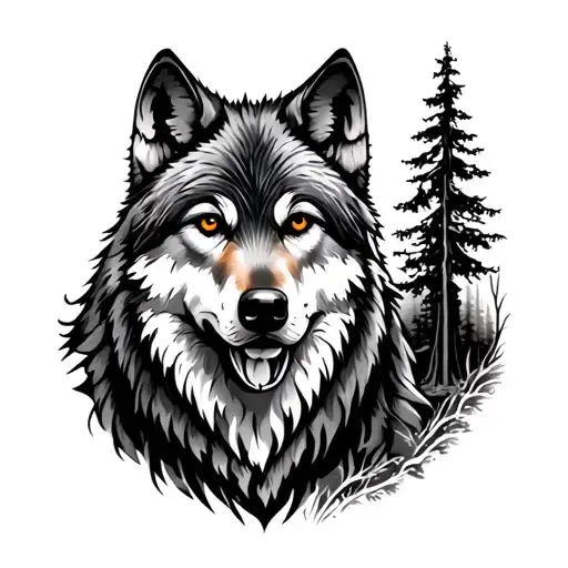 Wolf And Forest