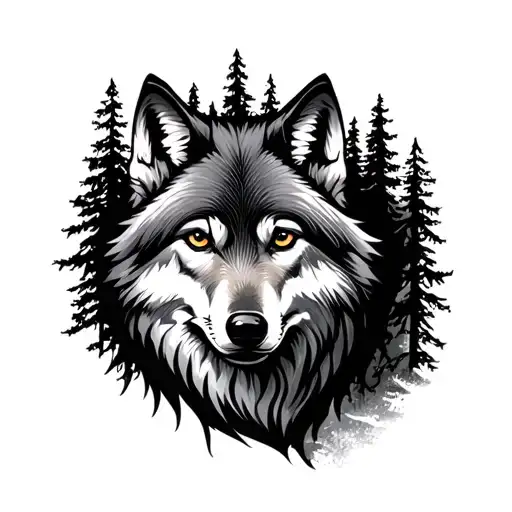Wolf And Forest