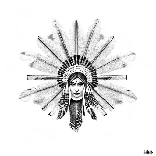 Indian Headdress No Person Feathers