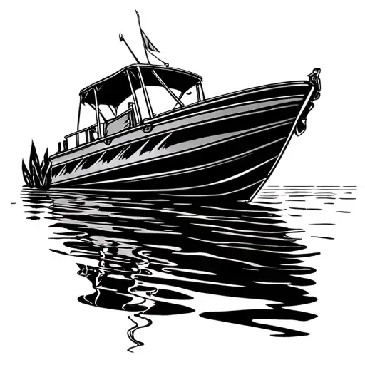 Pontoon Boat With Heart Beat Line