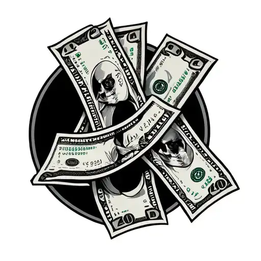Money Gang Tattoo Design Featuring