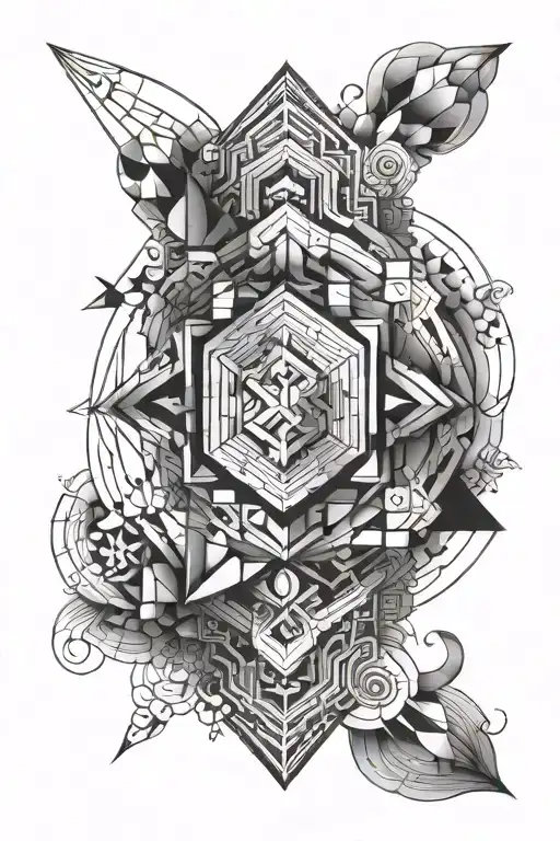 An Abstract Geometric Design Symbolizing The Balance Of Breath And Relaxation