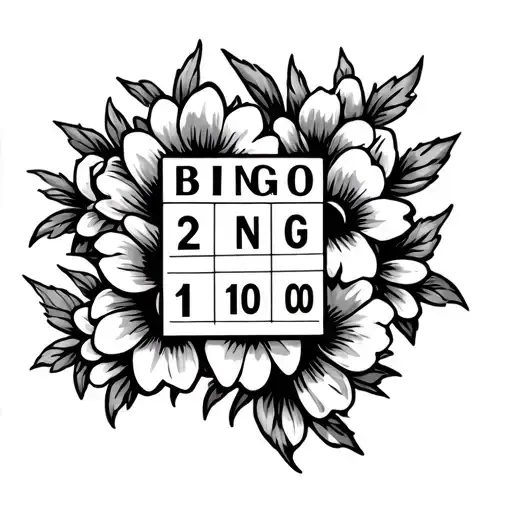 Bingo Card With Flowers