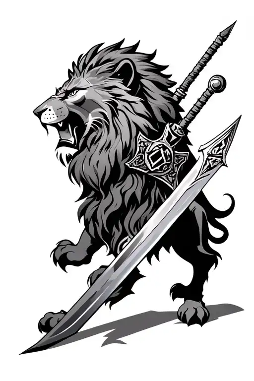 Lion Warrior With Sword