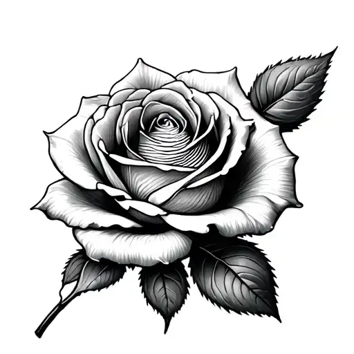 Single Stem Rose With Fingerprint In The Bloom