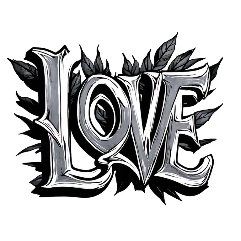 Word 'Love' Written