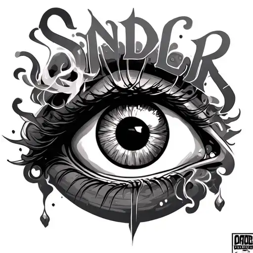 The Word Sonder With An Eye As The O And Smoke Around It