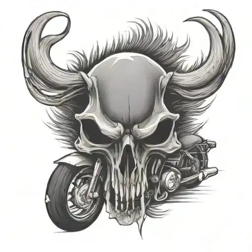 Wild Hog Skull Motorcycle