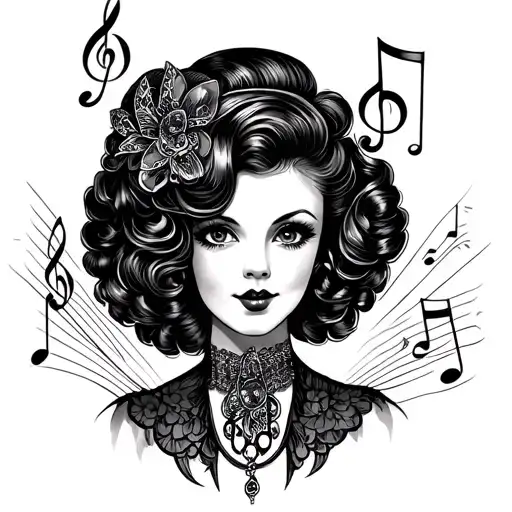 Flapper Girl Music Notes