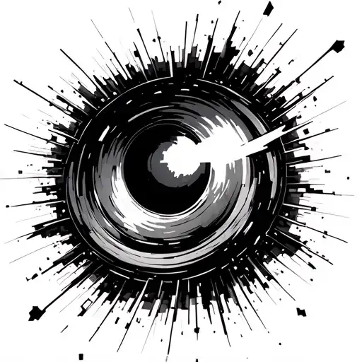 Black Hole Glitchified Pixelated