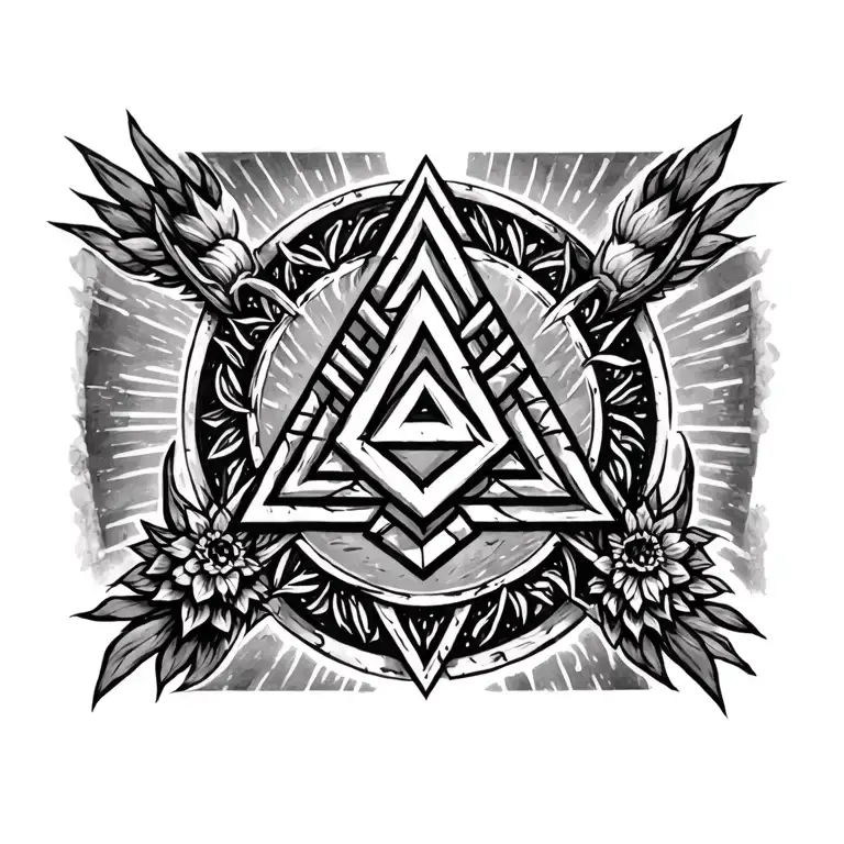Valknut In A Zen Circle