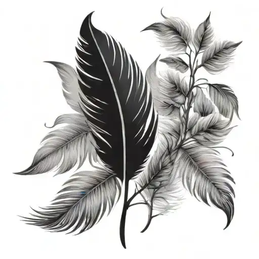 Tree And Feather Design