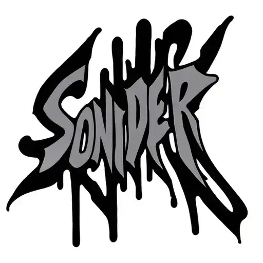 Sonder Word Horizontal Dripping Letters