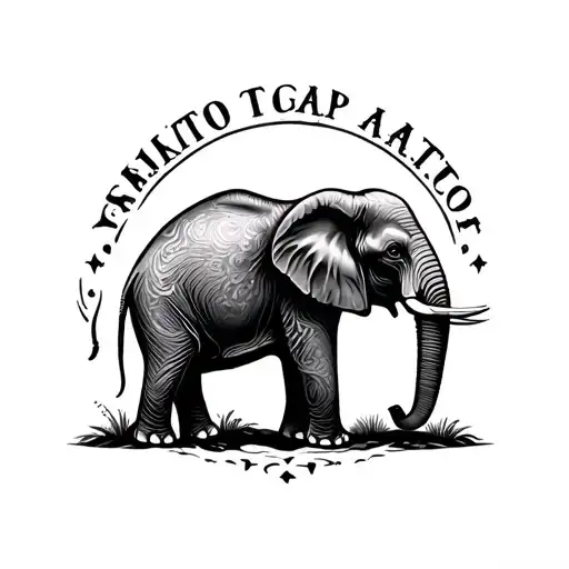 Elephant Patch Work Design
