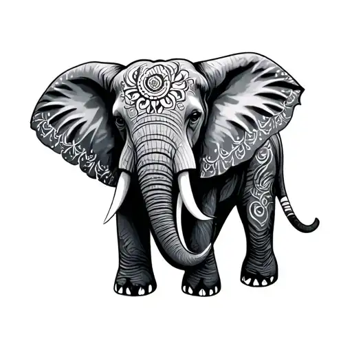 Elephant With Patterns