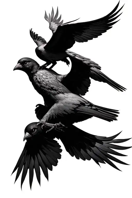 Ares God En Little Birds Flying