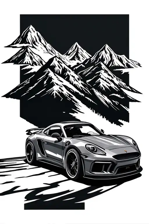 Mountains Sports Car And Bikes