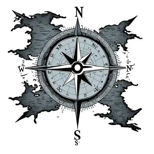 Sea Map Compass