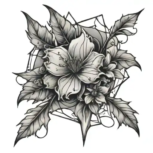 Broken Glass With Flowers Growing Out Of It