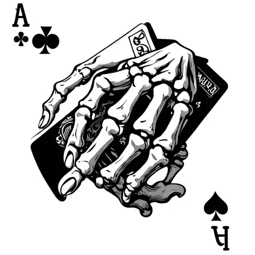 The World Is Yours Written Playing Cards Smoke Skeleton Hand