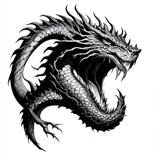 Jormungandr Biting Yggdrasil