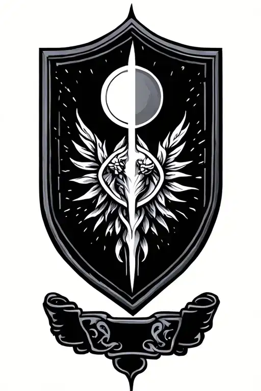 Simple Virgo Sign On A Shield