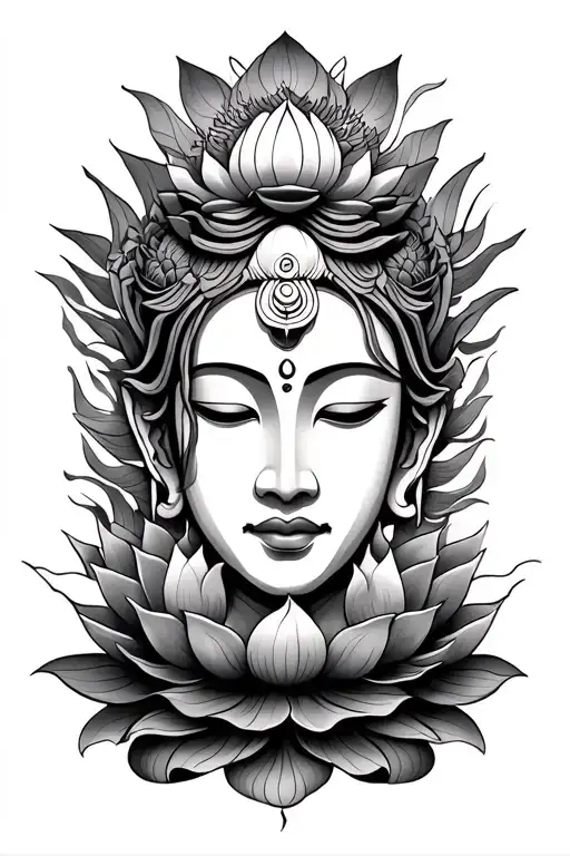 Sak Yant With A Lotus