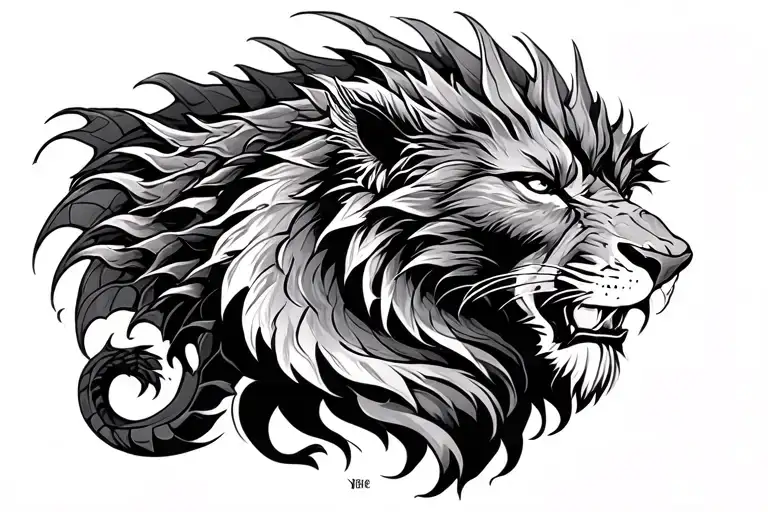 Lion And Dragons