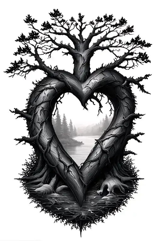 Heart And Tree Of Life Forest