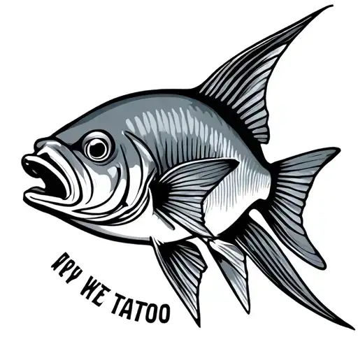 Fish With 1974 Incorporated Into The Design