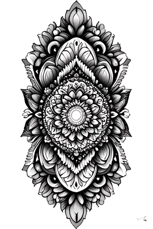 Mandala Design Incorporating Elements