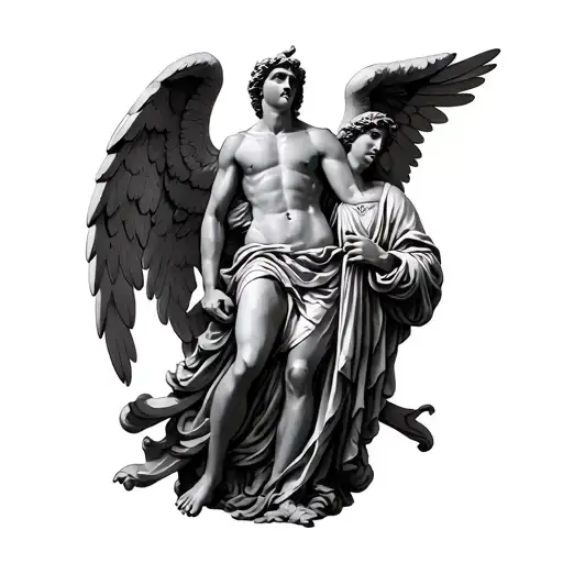 Greek Statues Icarus Lucifer Angels
