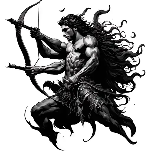 Aquarius And Sagittarius Archer Shooting