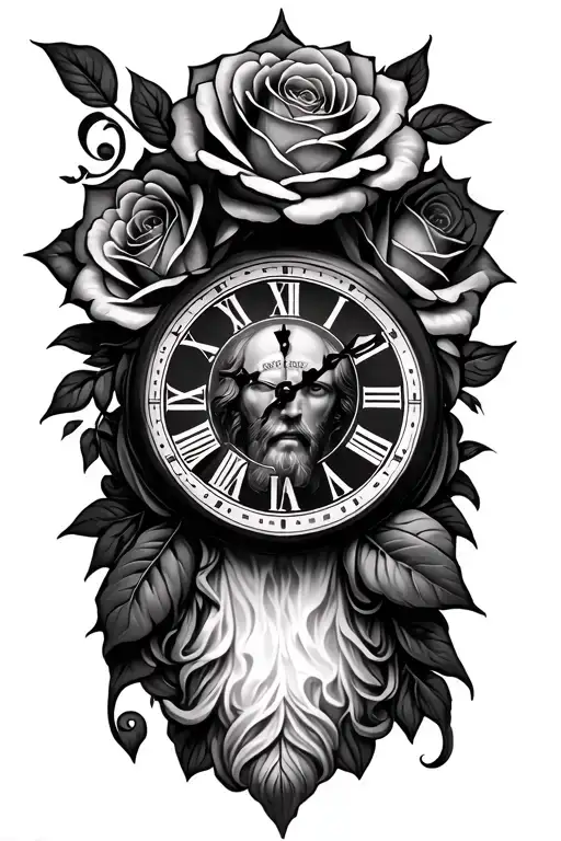Jesus Clock Roses